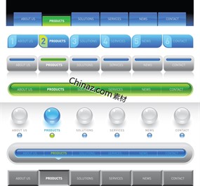网页设计模板矢量图